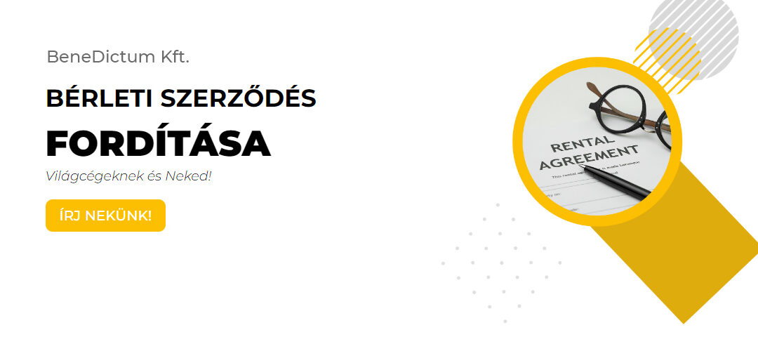 Bérleti szerződés fordítása