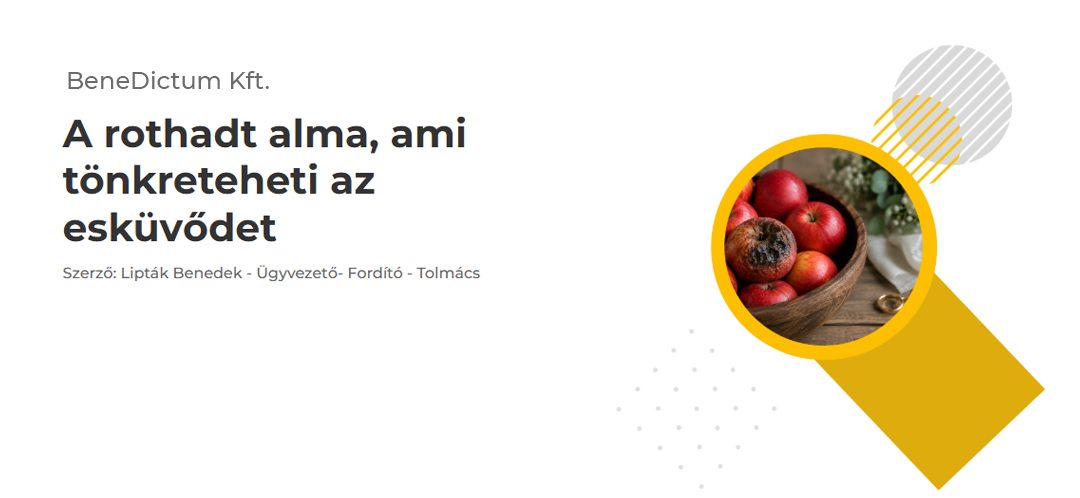 A rothadt alma, ami tönkreteheti az esküvődet
